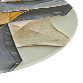 Abstract Gold Metal Design Snijplank (Hoek)