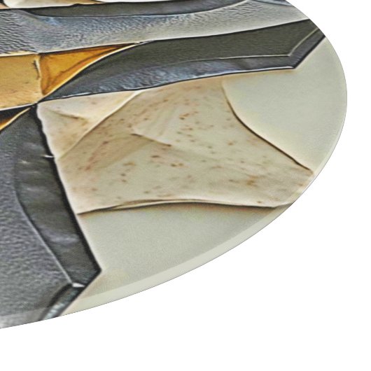 Abstract Gold Metal Design Snijplank (Hoek)