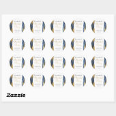 Abstract Gold Navy Blue Vrijgezellenfeest dank u Ronde Sticker (Vel)