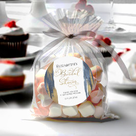 Abstract Gold Navy Blue Vrijgezellenfeest dank u Ronde Sticker