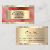 Abstract Gold-omhuld elegant Professional modern Visitekaartje (Voorkant / Achterkant)
