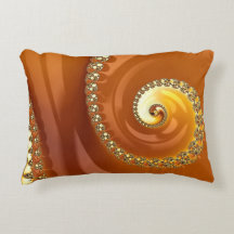 Abstract Gold Oranje gradiënt Spiral Fractal