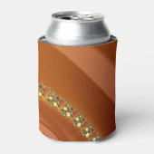Abstract Gold Oranje gradiënt Spiral Fractal Blikjeskoeler (Blikje Voorkant)