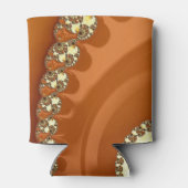 Abstract Gold Oranje gradiënt Spiral Fractal Blikjeskoeler (Achterkant)