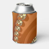 Abstract Gold Oranje gradiënt Spiral Fractal Blikjeskoeler (Blikje Achterkant)