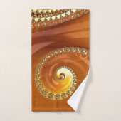 Abstract Gold Oranje gradiënt Spiral Fractal Handdoek (Handdoek)