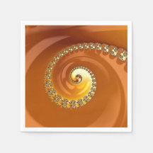 Abstract Gold Oranje gradiënt Spiral Fractal