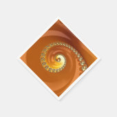 Abstract Gold Oranje gradiënt Spiral Fractal Servet (Hoek)