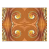 Abstract Gold Oranje gradiënt Spiral Fractal Tafelkleed (Voorkant (Horizontaal))