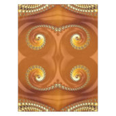 Abstract Gold Oranje gradiënt Spiral Fractal Tafelkleed (Voorkant)