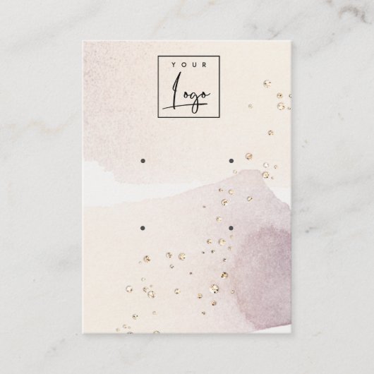 Abstract Gold Paars Logo 2 Verouderde beeldweergav Visitekaartje (Voorkant)