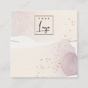 Abstract Gold Paars Logo Ketting beeldscherm Vierkante Visitekaartje