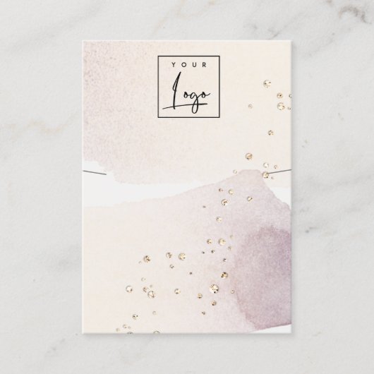 Abstract Gold Paars Logo Ketting beeldscherm Visitekaartje (Voorkant)