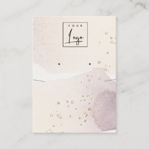 Abstract Gold Paars Logo met Ketting Visitekaartje