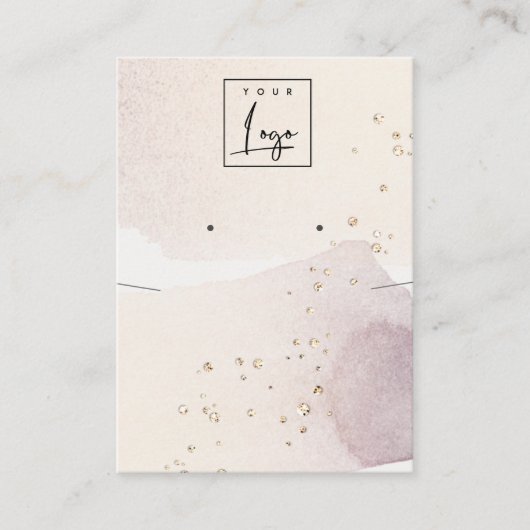 Abstract Gold Paars Logo met Ketting Visitekaartje (Voorkant)