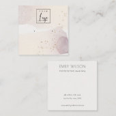 Abstract Gold Paars Logo Veroorbaar beeldscherm Vierkante Visitekaartje (Voorkant / Achterkant)