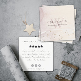 Abstract Gold Paars Monogram Review Verzoek Vierkante Visitekaartje