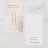 Abstract Gold Paarse Waterverf Hair Clip Display Visitekaartje (Voorkant / Achterkant)