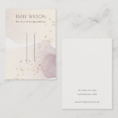 Abstract Gold Paarse Waterverf Hair Clip Display Visitekaartje (Voorkant / Achterkant)