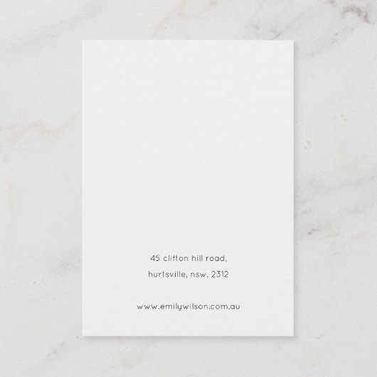 Abstract Gold Paarse Waterverf Veroorbaar beeldsch Visitekaartje (Achterkant)