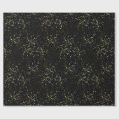 Abstract Gold Paint Splatter ontwerp Cadeaupapier (Vlak)