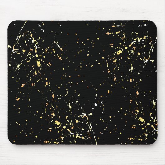 Abstract Gold Paint Splatter ontwerp Muismat (Voorkant)