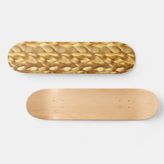 Abstract Gold Patroon Persoonlijk Skateboard (Horizontaal)