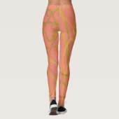 Abstract Gold Pink Leggings (Achterkant)