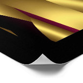 Abstract Gold Puple Roze zwart afdrukken Poster (Hoek)