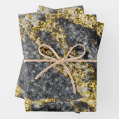 Abstract gold sparkles rocky texture inpakpapier vel (In situ)