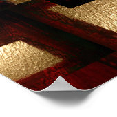 Abstract Gold Squares Poster (Hoek)