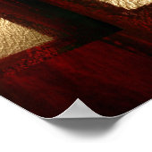 Abstract Gold Squares Poster (Hoek)