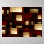 Abstract Gold Squares Poster (Voorkant)