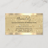 Abstract Gold Strokes Lijst Marble Event Beauty Visitekaartje (Achterkant)