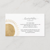Abstract Gold Sun Therapeut Counselor Visitekaartje (Achterkant)