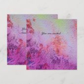 ABSTRACT GOLD SWIRLS goud metallisch, rood paars Kaart (Voorkant / Achterkant)