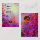 ABSTRACT GOLD SWIRLS MONOGRAM GEM VISITEKAARTJE (Voorkant / Achterkant)