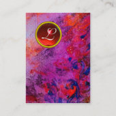 ABSTRACT GOLD SWIRLS MONOGRAM GEM VISITEKAARTJE (Achterkant)