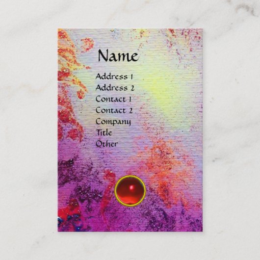 ABSTRACT GOLD SWIRLS MONOGRAM GEM VISITEKAARTJE (Voorkant)