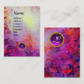 ABSTRACT GOLD SWIRLS MONOGRAM GEM VISITEKAARTJE (Voorkant / Achterkant)