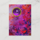 ABSTRACT GOLD SWIRLS MONOGRAM GEM VISITEKAARTJE (Achterkant)