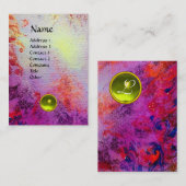 ABSTRACT GOLD SWIRLS MONOGRAM GEM VISITEKAARTJE (Voorkant / Achterkant)