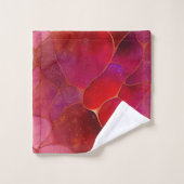 Abstract Gold web boven Violet, Paars en magenta Bad Handdoek (Wasdoekje)