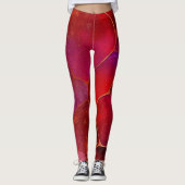 Abstract Gold web boven Violet, Paars en magenta Leggings (Voorkant)