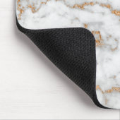 Abstract Gold White Grey Carrara Glitter Marble Muismat (Hoek)