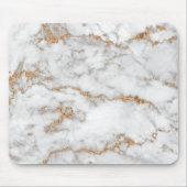 Abstract Gold White Grey Carrara Glitter Marble Muismat (Voorkant)