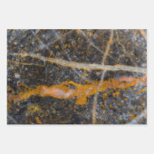 Abstract gold white lines rock texture inpakpapier vel (Voorkant 3)