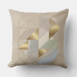 Abstract Golden Accent Throw Pillow | Modern Home  Kussen