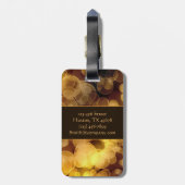 Abstract Golden Bokeh Bagagelabel (Achterkant verticaal)