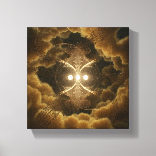 Abstract Golden Energy Canvas Art Afdruk (Voorkant)
